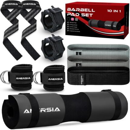 11Pcs Gym Squat Pad Set: Barbell Pad Cushion for Hip Thrust,