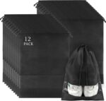 12 Pack Large Shoe Bags for Packing with Clear Window, Dustproof