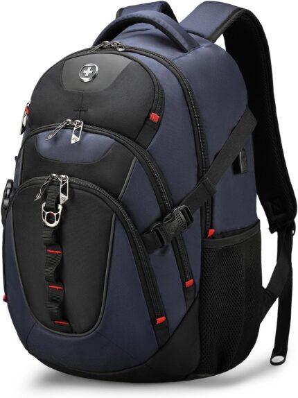 Swissdigital Design Business Laptop Backpack with Smart USB Charging