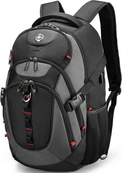 Swissdigital Design Business Laptop Backpack with Smart USB Charging