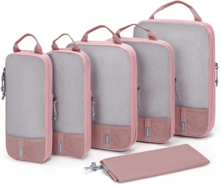 BAGSMART 6 Set Compression Packing Cubes - Lightweight Travel