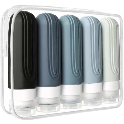 Travel Bottles for Toiletries, 5 Pack TSA Approved Travel Size