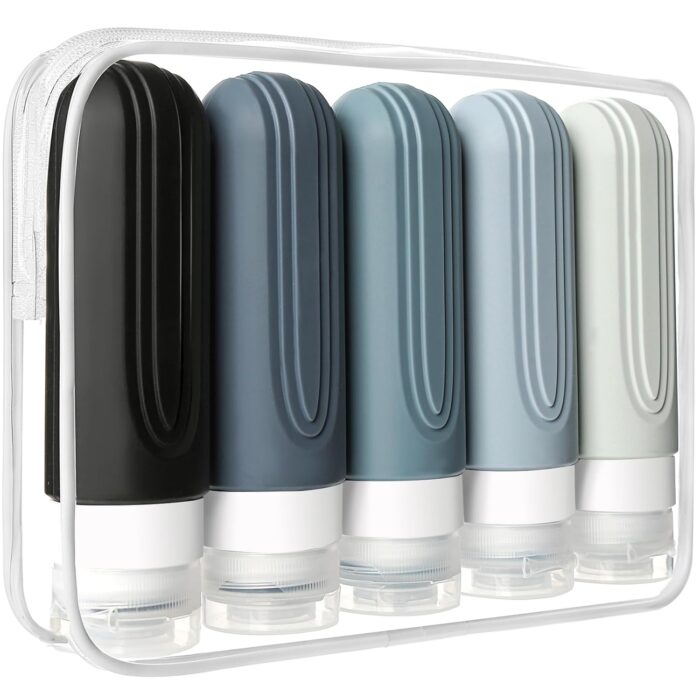 Travel Bottles for Toiletries, 5 Pack TSA Approved Travel Size