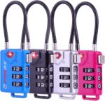 TSA Approved Cable Luggage Locks, Re-settable Combination with Alloy