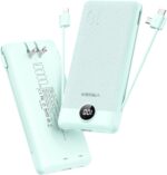 VEGER Portable Charger for iPhone with Built in Cables and Wall Plug,