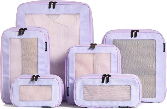 Compression Packing Cubes for Travel - Luggage Organizer Bags - Double
