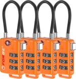 TSA Approved Cable Luggage Locks, Re-settable Combination with Alloy