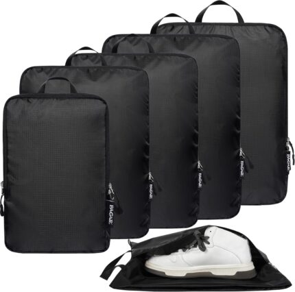 BAGAIL 4 Set/6 Set Ultralight Compression Packing Cubes Packing