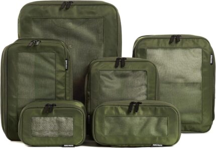 Compression Packing Cubes for Travel - Luggage Organizer Bags - Double