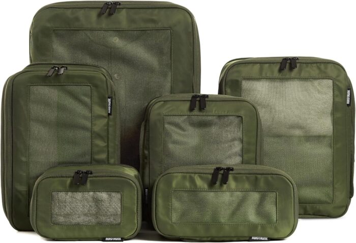Compression Packing Cubes for Travel - Luggage Organizer Bags - Double