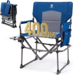 EVER ADVANCED Camping Directors' Chair with Side Table, Portable