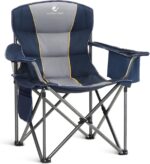 ALPHA CAMP Oversized Camping Folding Chair Heavy Duty with Cooler Bag
