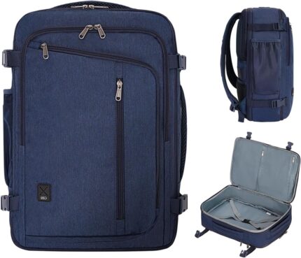 WANDF Expandable 17 Inch Laptop Travel Backpack For Spirit Airlines