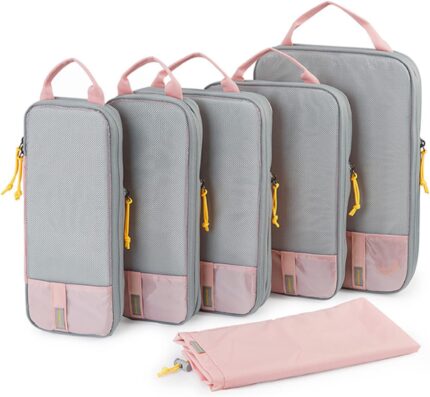 BAGSMART 6 Set Compression Packing Cubes - Lightweight Travel