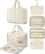 BAGSMART Travel Toiletry Bag with Jewelry Organizer, Hanging Travel