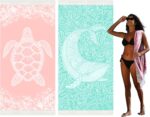 Thin Turkish Beach Towel Lightweight Quick Dry Absorbent Cotton