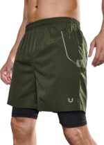 NORTHYARD Men's 2 in 1 Workout Shorts 5" Running Athletic