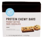 Amazon Brand - Happy Belly Protein Chewy Bars Peanut Butter & Dark
