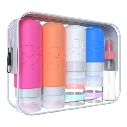 18 Pack travel Bottles for Toiletries, TSA Approved Silicone Travel