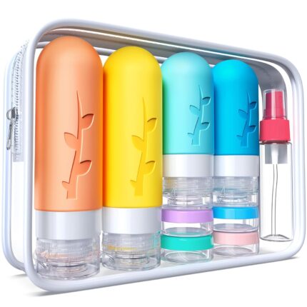 18pack Travel Bottles for Toiletries,TSA Approved Silicone Travel