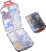 1Pack Travel Pill Organizer - 10 Compartments Pill Case, Compact and