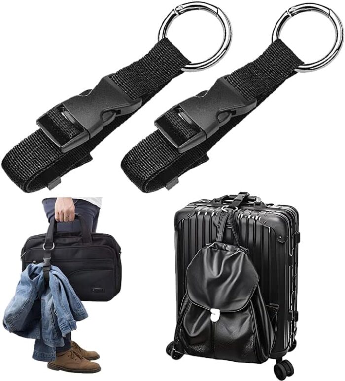 2 Pack Add a Bag Strap - Adjustable Suitcase Belt - Carry Your Extra