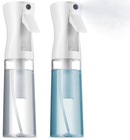2 Pack Continuous Spray Bottles - Ultra Fine Mist Sprayer | Water