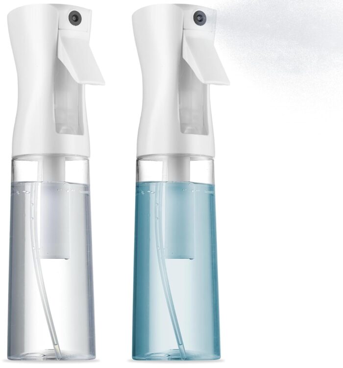 2 Pack Continuous Spray Bottles - Ultra Fine Mist Sprayer | Water