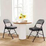 2 Pack Folding Chairs with Padded Cushions, Padded Foldable Chair Hold