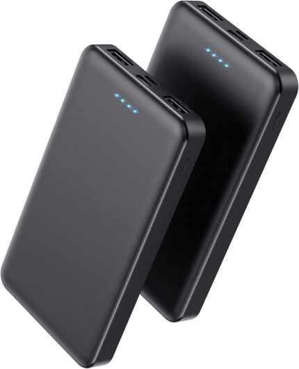 [2 Pack]Portable Charger Power Bank 10000mAh,Ultra Slim Portable Phone