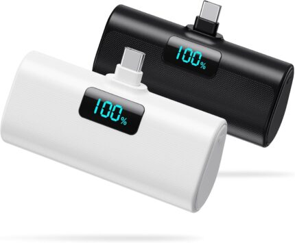 [2-Pack]Portable Charger for iPhone 16 Series,Upgraded 5200mAh PD USB