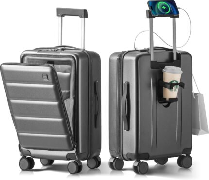20 IN Carry On Luggage 22x14x9 Airline Approved - Front Pocket