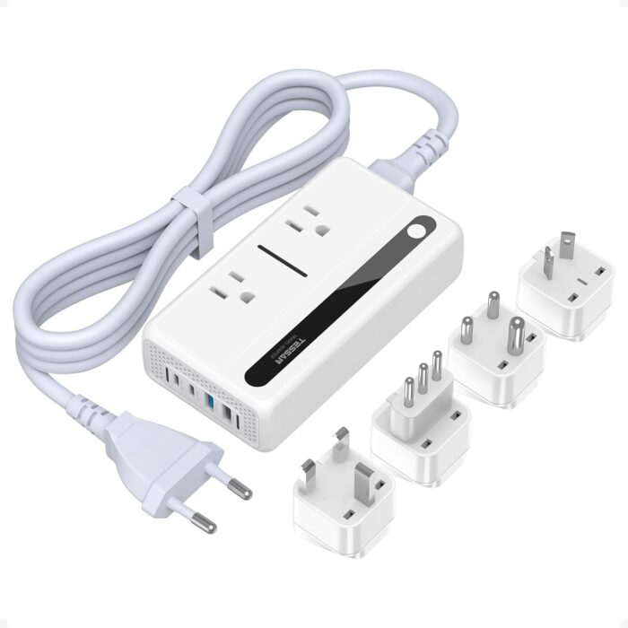220V to 110V Voltage Converter, TESSAN Universal Travel Adapter with 4