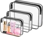 3 Pack Clear Toiletry Bag, TSA Approved Makeup Pouch Water Resistant