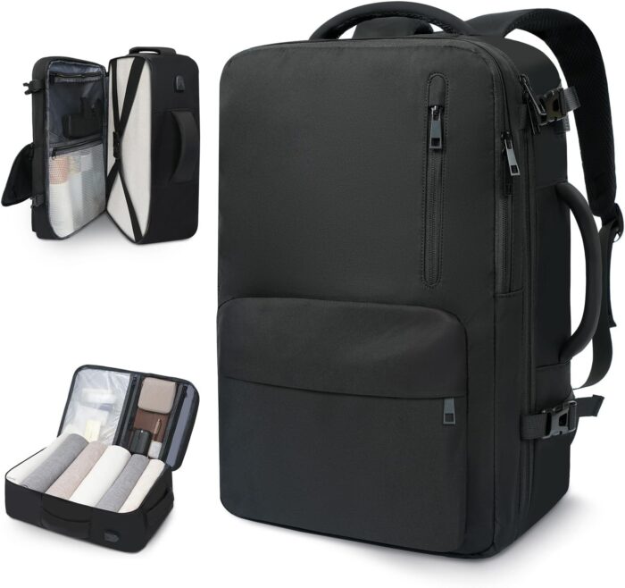 35L Travel Backpack | 180° All-Open Design | Multi-Pockets | Airline