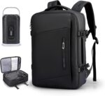 35L Vacuum Compression Travel Backpack with Built-in Air Pump & Side