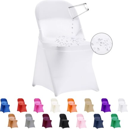 36 PCS Waterproof Stretch Spandex Folding Chair Covers, Dining Room