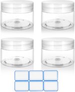 4 Pack 1 Oz (30ml) travel containers for creams Leak Proof with Labels