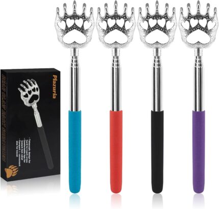 (4-Pack) Portable Extendable Telescopic Bear Claws Metal Back