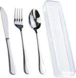 4PCS Premium Travel Utensils With Case, Stainless Steel Reusable