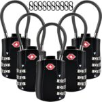 5pcs TSA Approved Luggage Locks with 10pcs Zipper Locks, Zinc Alloy