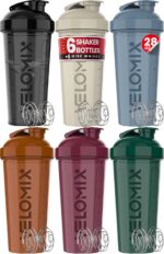 -6 PACK- Shaker Cups for Protein Shakes 28 oz - 6x Wire