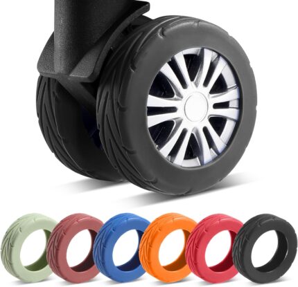 8 Pcs Upgrade Luggage Wheel Covers, Carry On Luggage