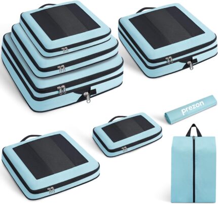 8 Set/6 Set/4 Set Compression Packing Cubes for Travel, Lightweight