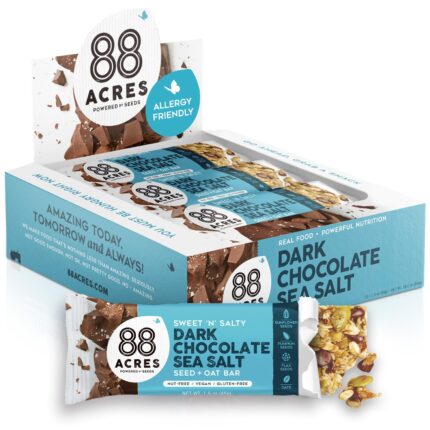 88 Acres Granola Bars | Dark Chocolate Sea Salt | Gluten Free,