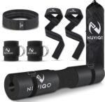 9 Pcs Gym Accessories Set Featuring Barbell Pad with 2