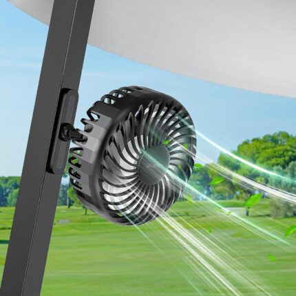 A2C Golf Cart Fan Rechargeable Magnetic Base Battery