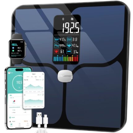 ABLEGRID Body Fat Scale,Digital Smart Bathroom Scale for