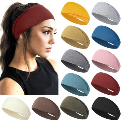 AKTVSHOW Headbands for Short Hair - Elastic Non-Slip Workout