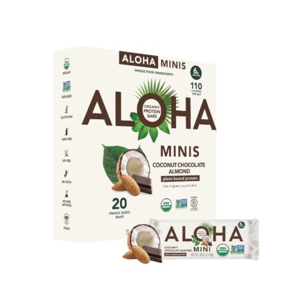 ALOHA Organic Plant Based Protein Bar MINIS |Coconut Chocolate Almond